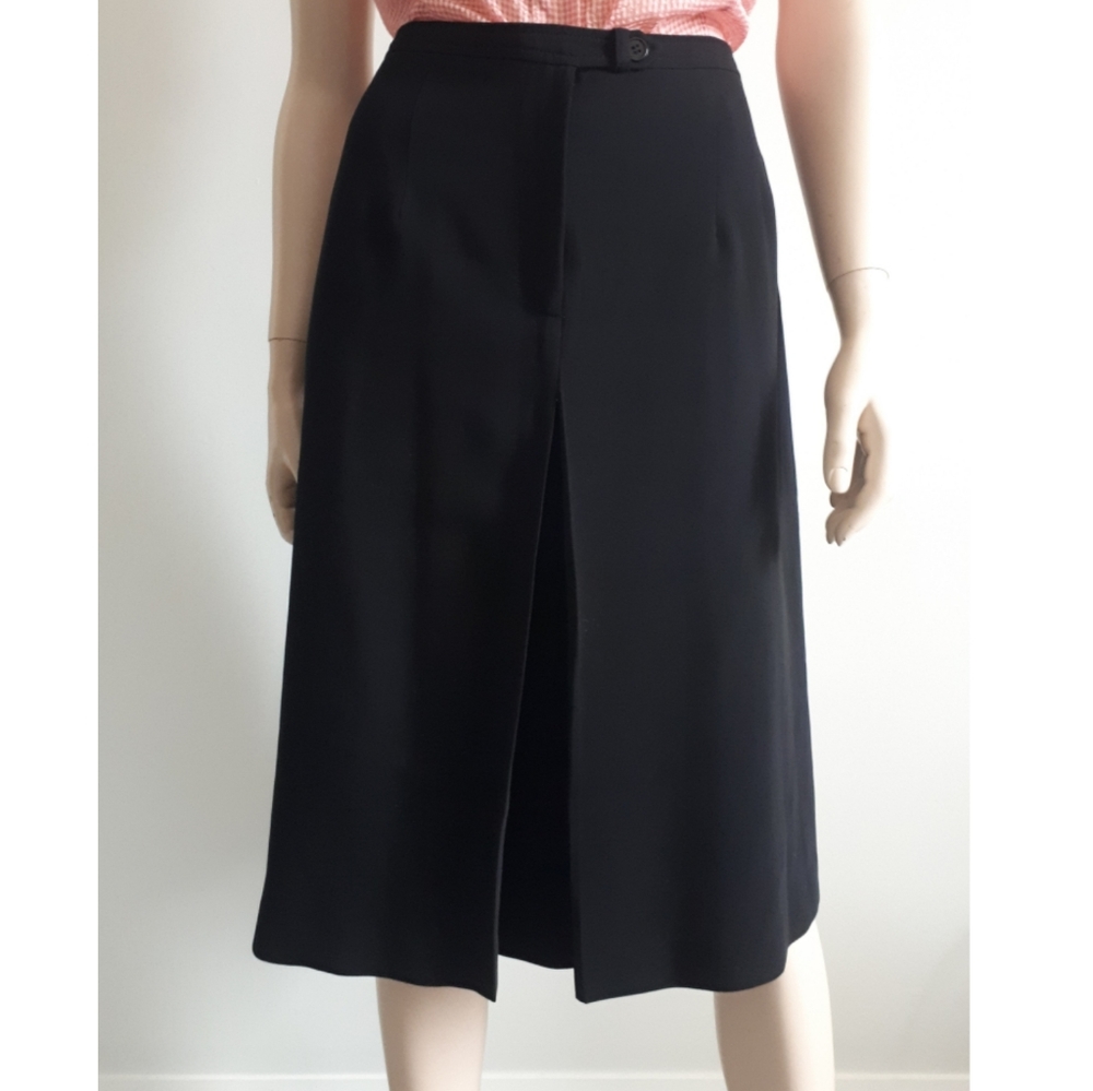 A-line Skirt with Inverted Front Pleat